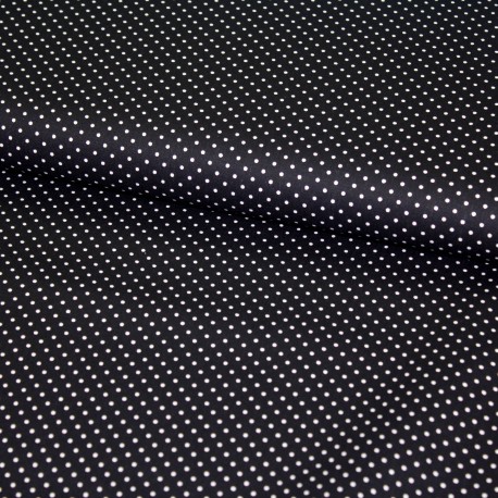 Stoff Baumwolle kleine Punkte schwarz