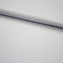 Stoff Baumwolle Popeline Subina - Punkte auf grau