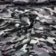 Baumwollstoff Popeline Army Camoufalge schwarz grau