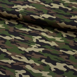 Baumwollstoff Popeline Army Camoufalge grün khaki