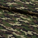 Baumwollstoff Popeline Army Camouflage braun khaki