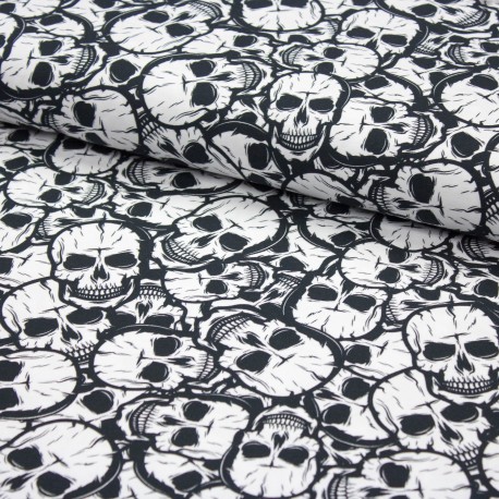 Baumwoll-Jersey Druck Skull allover kaufen Brittschens Totenkopf Premium - - Collection 