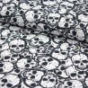 Baumwoll-Jersey Druck Skull allover - Totenkopf - Premium Collection
