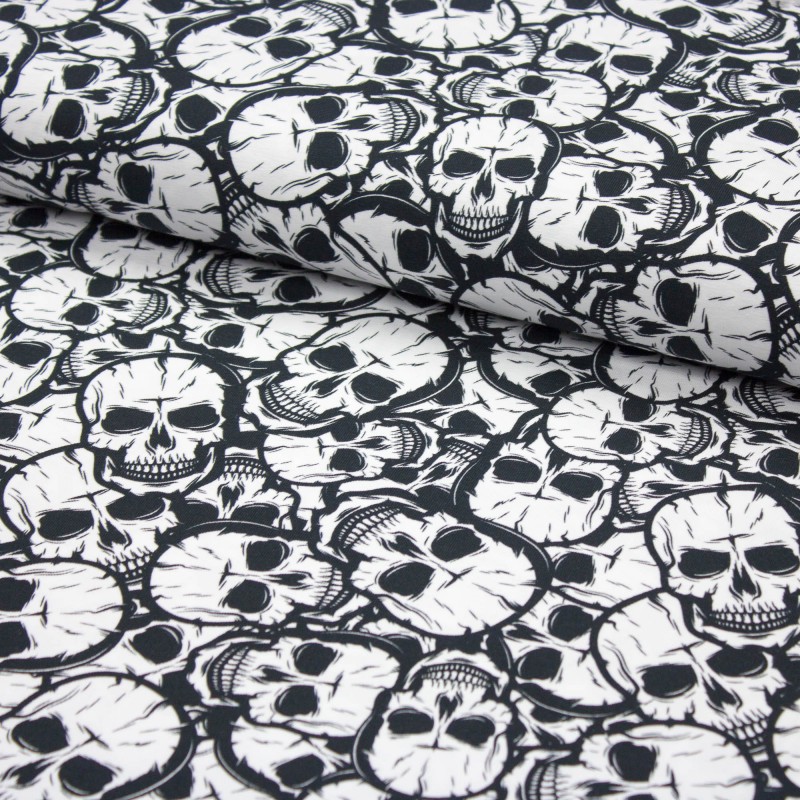 allover Baumwoll-Jersey Druck Premium - kaufen Skull - Collection Totenkopf Brittschens -