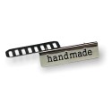 Metall Handmade Label - Farbe: silber - 10 Stück