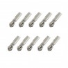 Zipper für silber metallisierten Reißverschluss - 10er Pack