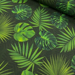 Stoff Dralon Digital Printed Leaves Amazone - Outdoorstoff