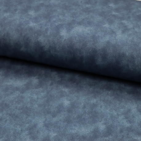 Stoff Sweat leicht angerauht Digitaldruck - Tie dye - Melagne Look  jeans