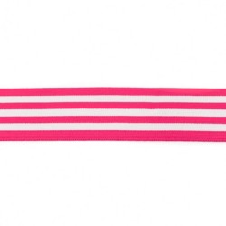 Gummiband - Elastic-Band gestreift 40mm pink