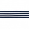 Gummiband - Elastic-Band gestreift 40mm dunkelblau