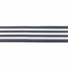 Gummiband - Elastic-Band gestreift 40mm grau