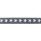 Gummiband - Elastic-Band Sterne 20mm grau