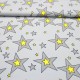 Leichter Baumwollsweat Corvin mit Sternen - grau gelb