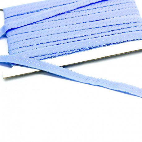 elastisches Einfassband Schlüpferband 12mm breit hellblau