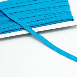 elastisches Einfassband Schlüpferband 12mm breit aqua