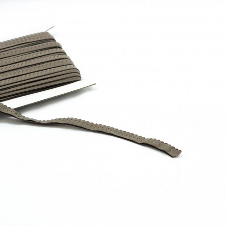 elastisches Einfassband Schlüpferband 12mm breit taupe