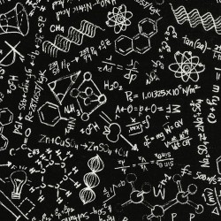 Baumwollstoff Timeless Treasure Science Chalkboard black