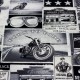 Baumwollstoff Timeless Treasure Motorrad Vintage Motorcycle News