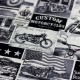 Baumwollstoff Timeless Treasure Motorrad Vintage Motorcycle News