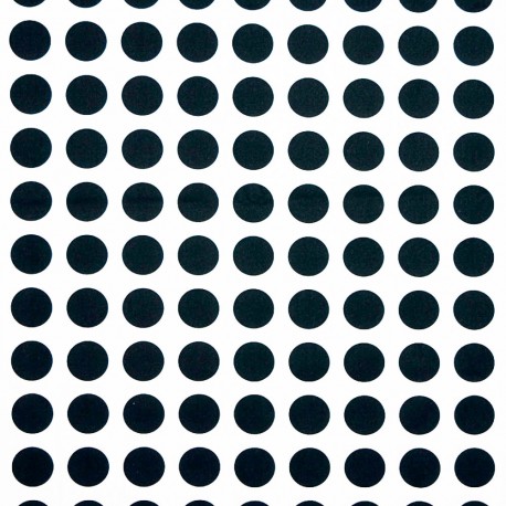 Dekostoff Geometric Dots weiß schwarz