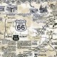 Baumwollstoff Timeless Treasure Route 66 Map Natural