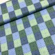 Stoff Baumwolle Klaranähta Patch Ornamente Quadrat grün blau