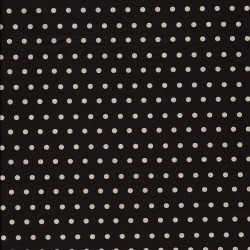 Stoff Baumwolle beschichtet Leona Punkte schwarz weiß