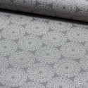 Stoff Baumwolle beschichtet Leonie Mandala Ornamente grau
