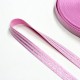 Elastic-Band gestreift mit Lurex silber rosa  20mm breit