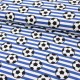 Baumwolljersey Fußball Streifen blau weiß