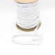 Baumwollkordel Hoodieband 20mm flach metallic weiß