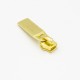 Zipper für 5,9mm endlos Spiralreißverschluss Metalloptik gold