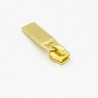 Zipper für 5,9mm endlos Spiralreißverschluss Metalloptik gold