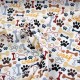 Baumwollstoff Timeless Treasure Hundestoff mit Knochen und Pfoten